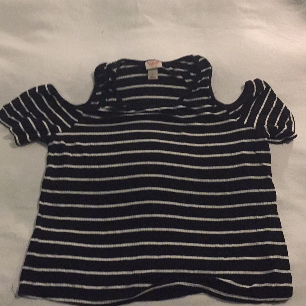 Black and white blouse